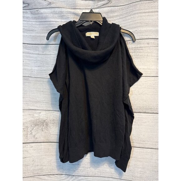 Michael Kors Cowl Neck Cold Shoulder Long Sleeve Sweater Size M - Picture 1 of 4